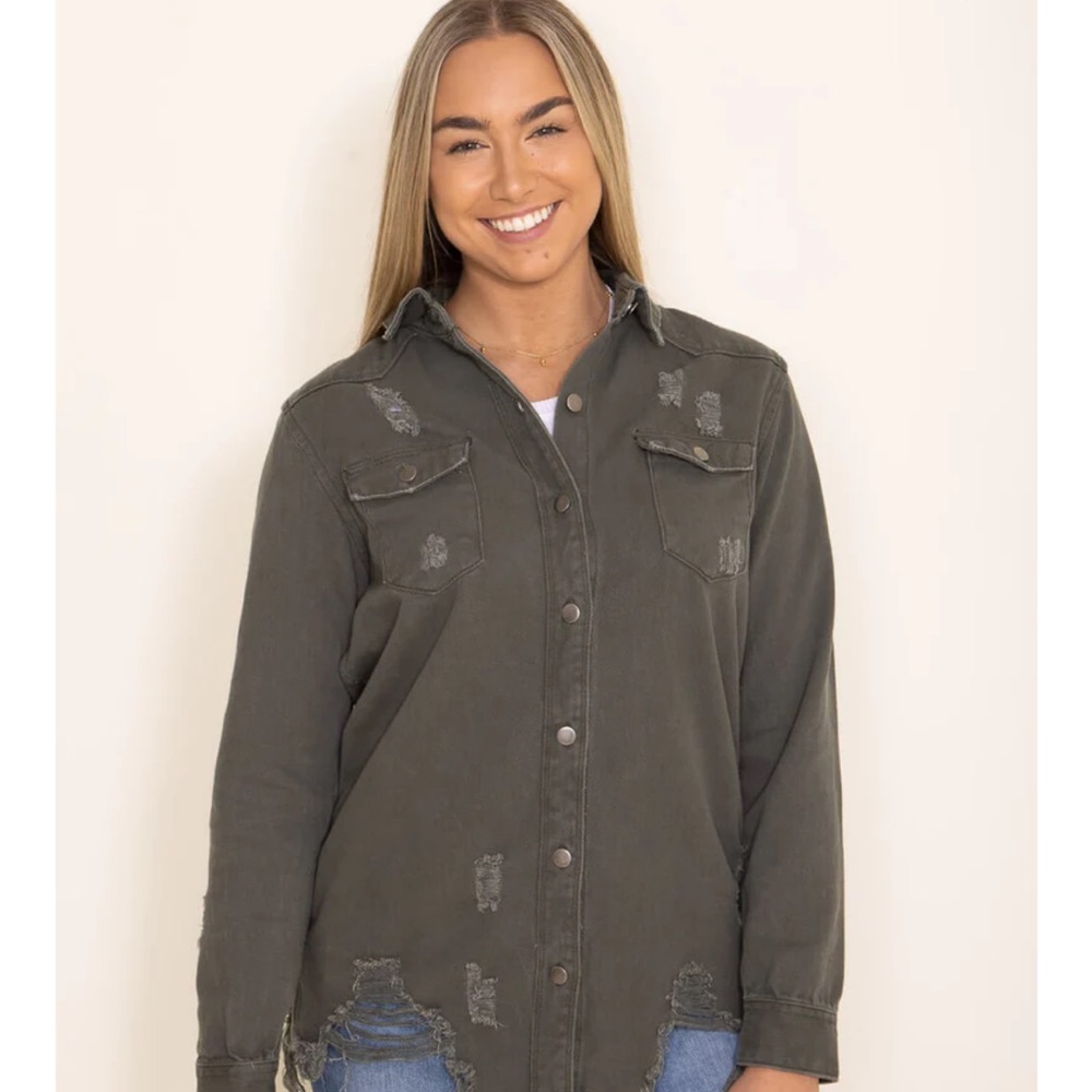 American Bazi Denim Shacket